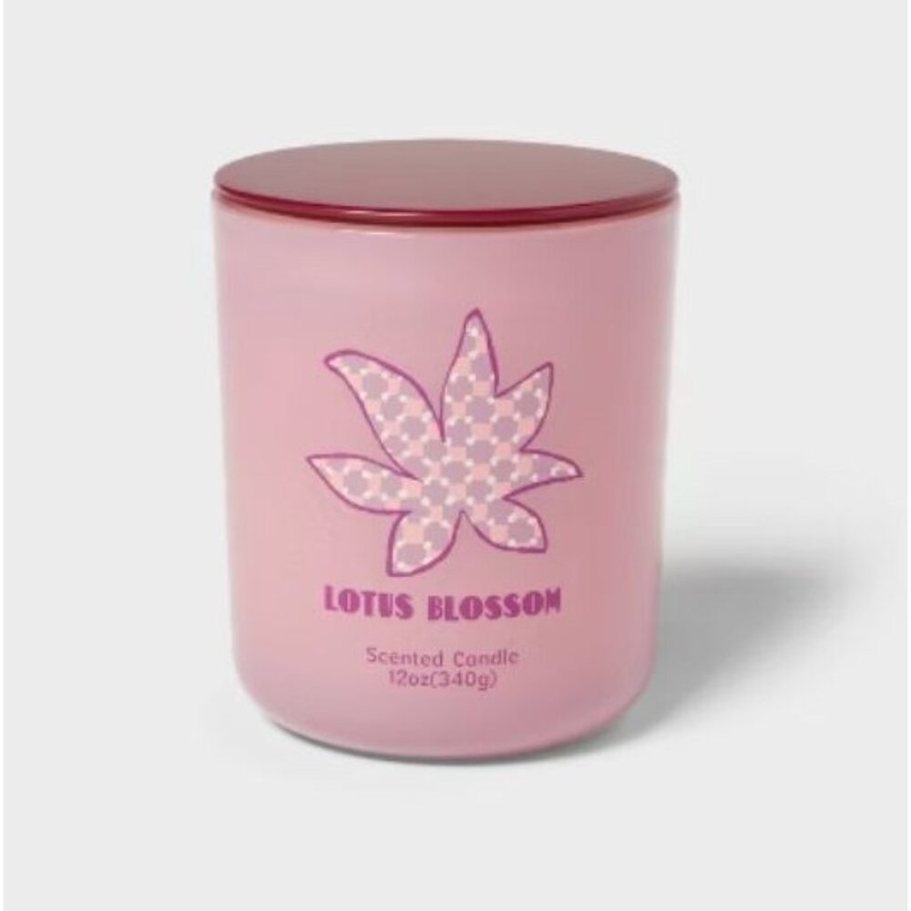 12oz Jar Candle with Lid Lotus Blossom - Room Essentials